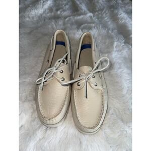 Sperry Top-Sider Authentic Original Ice Beige Leather 9195041 Women's 10M